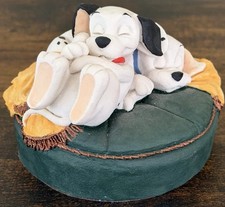 Disney 101 Dalmatians Puppies On Pillow Figurine Vintage By Arden Rare picture