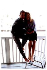 1990s Perfect American Couple Feet up Los Angeles Vintage Photo picture