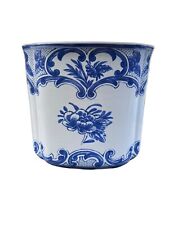 Vintage Tiffany Delft 1996 Tiffany & Co. Blue White Cachepot flower Pot Portugal picture