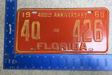 1965 65 FLORIDA FL LICENSE PLATE TAG ANTIQUE 4Q-426 HEMI ENGINE PINELLAS COUNTY picture