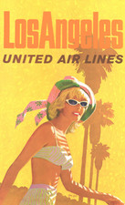 Vintage Los Angeles California Travel Advertisement Poster picture