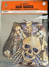 Vintage 1979 Halloween Decoration Amscan 53” Skeleton Dem Bones NEW (w Bonus) picture