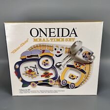 Vintage 1994 Oneida Meal Time Choo Choo Train 7 Pcs Set Mat Plate Cup Spoon  New picture