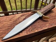 Custom Fixed Blade Knife/Convex/Elk Tine Handle/by Dan Saberian/ MADE IN USA picture