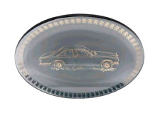 Rare 1980s Rolls Royce Car Dealer Gift Smoke Glass Plate Dish 22k Gold Camargue picture