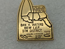 VINTAGE IBEW LOCAL LAPEL PIN UNION LU 5TH DISTRICT  picture