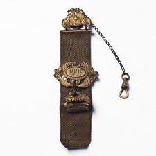 Antique 1900s Odd Fellows Pocket Watch Fob IOOF Slide Finberg Mfg Co Fraternal picture