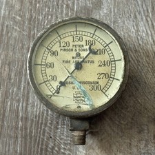 Vintage Peter Pirsch & Sons Fire Apparatus Pressure Gauge For Parts Read picture