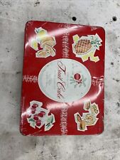 Vintage Sears Holiday Fruit Cake Tin, Vibrant Colored Top -Nice Display- picture