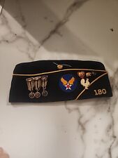 Vintage American Legion Hat Azusa Calif 180 Size 7 With Commander Officer Pins picture