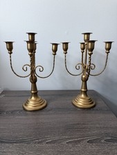 Elegant Gold Metal Candelabra (Set of 2) - Classic Home Accent  picture