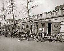 1927 HORSE DRAWN DAIRY WAGONS Photo  (192-M) picture