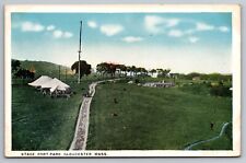 Stage. Fort Park. Gloucester Massachusetts Vintage Postcard picture