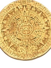 Novica Aztec Calendar Signed Wall Plaque Ceramic Handmade Mexico Angel Ceron picture