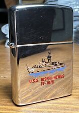 Vintage 1990 USS JOSEPH HEWES FF-1078 ZIPPO Lighter U.S Navy Unused NEW Unfired picture