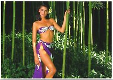 Island Girl Postcard tiki  Aloha from Paradise Polynesian Pinup girl bamboo picture