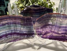 🌈 Natural Rainbow Fluorite Slab 1.3-1.8 lb 🌈  Polished Display Crystal Mineral picture