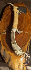 Native American Style Handmade Tomahawk Axe, Wrapped Handle, Feather/Beads picture
