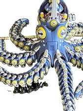 Took 40 Hours To Build Articulated  Mechanical Octopus 3D Print  Over 9” Tall picture