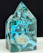 Malachite Tower Silica Chrysocolla Tower Crystal Point Gemstone picture