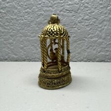 Vtg Toujours Moi Corday Gold Gilt Love Birds Cage Solid Crème Perfume Lovebirds picture