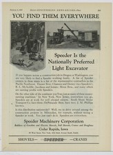 1927 Speeder Machinery of Cedar Rapids IA Ad: Contractor List of Users picture