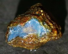 Outstanding Natural Dominican Clear Deep BLUE Amber Rough Specimen 36mm 10g picture