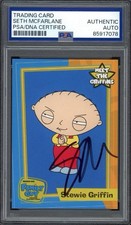 SETH MACFARLANE SIGNED CARD 2005 Inkworks Family Guy #7 Stewie Griffin RC PSA picture