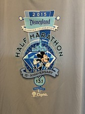 Disneyland Diamond Celebration Half Marathon Champion Double Dry 2015 Shirt XL picture