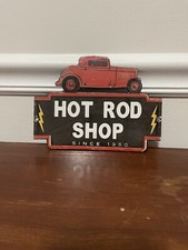 Hot Rod Shop Since 1950 Advertising Sign 8x6 inches picture