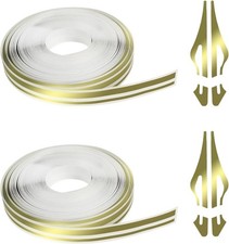 2 Rolls 32Ft Car Pinstriping Tape Vinyl Pin Stripe Decal Gold) picture