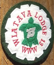 VINTAGE- OA WIATAVA LODGE 13 -  75TH 1915-1990 FELT ROUND PATCH(unworn)💥  RARE picture