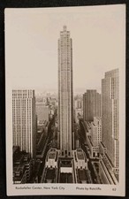 RPPC 1940s Rockefeller Center New York City, New York Ratcliffe Photo Postcard picture