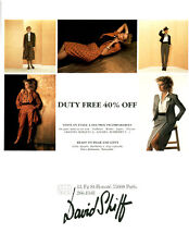 1980 David Shiff Women's Antique Fashion Magazine Ad picture