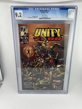 Unity 2000 #1 CGC 9.2 White Pages 1999 Valiant Acclaim Magnus X-O Bloodshot picture