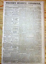 Rare 1828 Warren OHIO newspaper w Celebration of July 4 Independence Day holiday picture