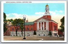 Horace Bushnell Memorial Hartford Connecticut Street View Historic VNG Postcard picture