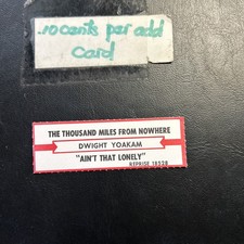 1 JUKEBOX TITLE STRIP Dwight Yoakam The Thousand Miles From Nowhere/Ain't 45 picture