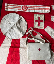 Former Japanese Army IJA Nurse Pouch Bag & Medical Items Set WWII Era Me picture