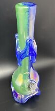13 In Vintage Heavy & Thick Soft Glass Tobacco Water Pipe Bong W/Bowl & Stem picture