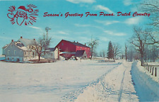 Season's Greetings from Pennsylvania Dutch Country Farm Christmas vintage picture