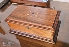 VINTAGE WOODEN MULTIPURPOSE BOX - SOLID WOOD - EXCELLENT CONDITION 70s picture