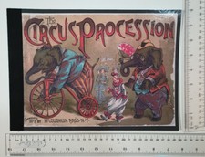 Circus Procession 1888 McLoughlin Bros PARADE Animals Clowns Horses Elephants RE picture