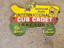 VINTAGE INTERNATIONAL CADET TRACTOR HEAVY DUTY FARM PORCELAIN SIGN 10
