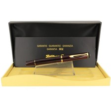 FIRST YEAR 2002 PELIKAN M200 RED TRANSPARENT FOUNTAIN PEN NEW IN BOX NEVER INKED picture