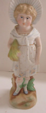 Vintage German Bisque Figurine .. Young Girl in Bonnett picture