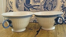 Royal Copenhagen Blue Fan Demitasse Cups Vintage Porcelain 2 Arnold Krog 1909  picture