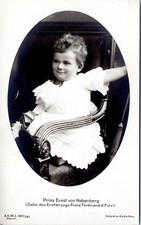 Prince Ernst von Hohenberg Vintage Silver Print. Postcard.Ernest de Hohenberg, picture