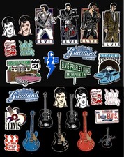 Elvis Presley 27x Lot TCB Memphis Souvenir Vtg Flexible Rubber Fridge Magnet picture