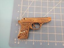 Vintage Longsheng Copper Color Metal Lighter Gun Pistol Design picture